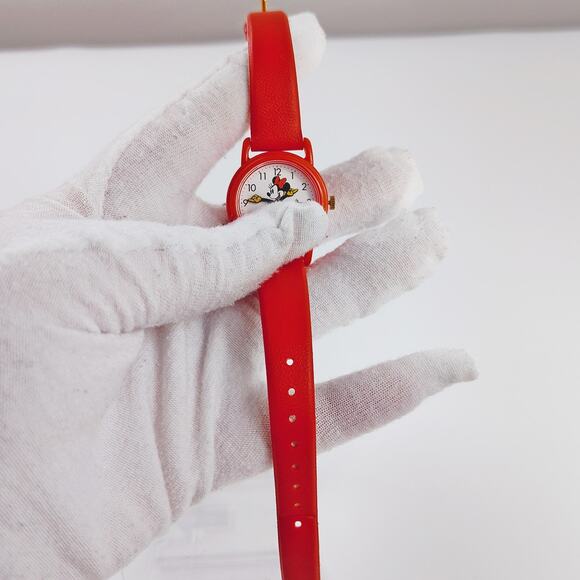 Disney Lorus Minnie Mouse Red VTG Watch New in Box NOS - Picture 5 of 9